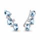 Серебряные серьги AQUAMARINE А4769705А с топазом и фианитом