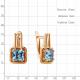 Серьги из золочёного серебра AQUAMARINE А4770705-п с топазом