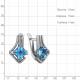 Серебряные серьги AQUAMARINE А4770905 с топазом