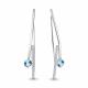 Серебряные серьги AQUAMARINE А4771705А с топазом и фианитом