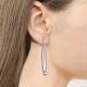 Серебряные серьги AQUAMARINE А4771805А с топазом и фианитом