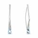 Серебряные серьги AQUAMARINE А4773005 с топазом