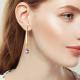 Серьги из золочёного серебра AQUAMARINE А4773104-п с аметистом