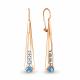 Серьги из золочёного серебра AQUAMARINE А4773805-п с топазом