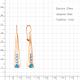 Серьги из золочёного серебра AQUAMARINE А4773805-п с топазом