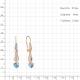 Серьги из золочёного серебра AQUAMARINE А4774305А-п с топазом и фианитом
