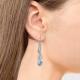 Серебряные серьги AQUAMARINE А4774305А с топазом и фианитом