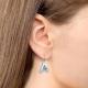 Серебряные серьги AQUAMARINE А4774705А с топазом и фианитом