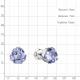 Серебряные серьги AQUAMARINE А47750603 с танзанитом