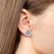 Серебряные серьги AQUAMARINE А4775393А с фианитом и Лондон топазом