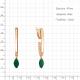 Серьги из золочёного серебра AQUAMARINE А4776509-п с агатом