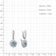 Серебряные серьги AQUAMARINE А4777105 с топазом