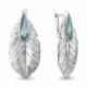 Серебряные серьги AQUAMARINE А4778288 с турмалином