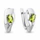 Серебряные серьги AQUAMARINE А4780107 с хризолитом