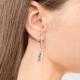 Серьги из золочёного серебра AQUAMARINE А4781205А-пк с топазом и фианитом