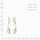 Серьги из золочёного серебра AQUAMARINE А4781205А-пк с топазом и фианитом