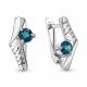 Серебряные серьги AQUAMARINE А4781408 с Лондон топазом