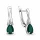 Серебряные серьги AQUAMARINE А4782409 с агатом