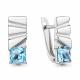 Серебряные серьги AQUAMARINE А4788205 с топазом