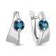 Серебряные серьги AQUAMARINE А4789208 с Лондон топазом