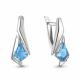 Серебряные серьги AQUAMARINE А4792492 с топазом