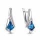 Серебряные серьги AQUAMARINE А4792493 с Лондон топазом