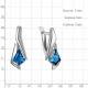 Серебряные серьги AQUAMARINE А4792493 с Лондон топазом