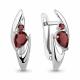 Серебряные серьги AQUAMARINE А4793103 с гранатом