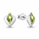 Серебряные серьги AQUAMARINE А4793207 с хризолитом