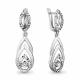 Серебряные серьги AQUAMARINE А48031А с фианитом