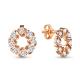 Серьги из золочёного серебра AQUAMARINE А48181А-п с фианитом