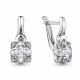 Серебряные серьги AQUAMARINE А48207А с фианитом