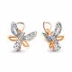 Серьги из золочёного серебра AQUAMARINE А48210А-пк с фианитом
