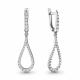 Серебряные серьги AQUAMARINE А48255А с фианитом