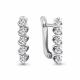 Серебряные серьги AQUAMARINE А48290А с фианитом