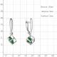 Серебряные серьги AQUAMARINE с подвижным агатом А4830109