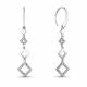 Серебряные серьги AQUAMARINE А48324А с фианитом