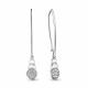 Серебряные серьги AQUAMARINE А48345А с фианитом