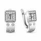 Серебряные серьги AQUAMARINE А48386А с фианитом