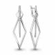 Серебряные серьги AQUAMARINE А48764А с фианитом