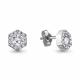 Серебряные серьги AQUAMARINE А48774А с фианитом