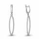 Серебряные серьги AQUAMARINE А48806А с фианитом