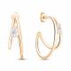 Серьги из золочёного серебра AQUAMARINE А48831-п с фианитом