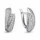 Серебряные серьги AQUAMARINE А48896А с фианитом