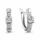Серебряные серьги AQUAMARINE А48929А с фианитом