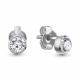 Серебряные серьги AQUAMARINE А490003 с фианитом