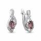 Серебряные серьги AQUAMARINE А490042710 с фианитом и ювелирным кристаллом