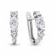 Серебряные серьги AQUAMARINE А49044А с фианитом