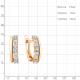 Серьги из золочёного серебра AQUAMARINE А49093А-п с фианитом