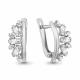 Серебряные серьги AQUAMARINE А49136А с фианитом